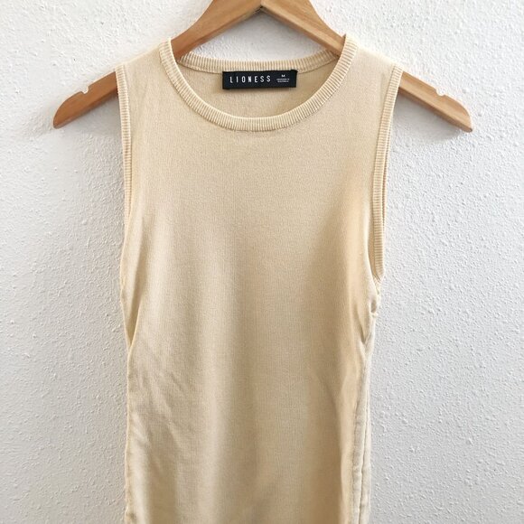 LIONESS Military Minds Mini Dress Beige Size Medium - Picture 6 of 10
